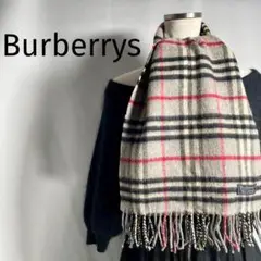 イングランド製 オールドバーバリー カシミヤマフラー ノバチェック グレー