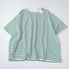 【タグ付未使用】 HARVESTY JUMBO S/S STRIPED TEE