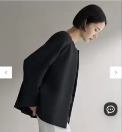 UNFILOダブルフェイスショートコート　ブラック