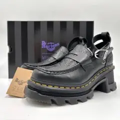 【未使用級】ドクターマーチン ウェンズデー WEDNESDAY ローファー 黒 コラボ【Dr.Martens×Wednesday】CORRAN ウェンズデーローファー