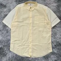 美品✨【23区 HOMME】 半袖シャツ 大きいサイズ イエロー 綿100%