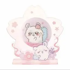MINISO ちいかわ モモンガ 桜の季節 缶バッジ アクスタ　スタンド セット