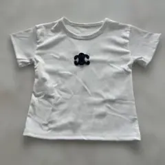 ホワイト Tシャツ ロゴ付き 半袖