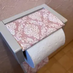 3103【2点100円、3点200円引き】ダマスク柄トイレットペーパーカバー
