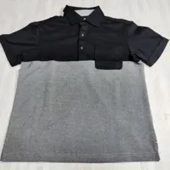 バイカラー ポロシャツ 黒とグレー 150　THE SHOP TK