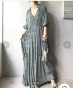 SHIRRING PLEATS DRESS
