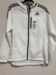 adidas ホワイト フード付きジャケット Mサイズ