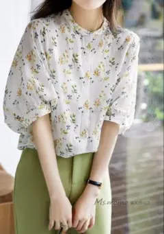 【美品】パフスリーブトップス 韓国風