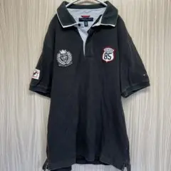 [夏物処分]Tommy Hilfiger ポロシャツ　ブラック　XL