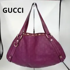 ACX02 グッチ 極美品 グッチシマ トートバッグ ゴールド金具