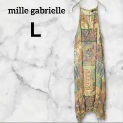 mille gabrielle【L】パターン柄 キャミソールワンピース アジアン