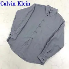 カルバンクライン 長袖シャツ グレー コットン100％ M C3628