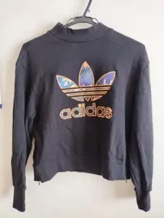 adidas ブラック トレーナー Mサイズ