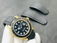 ROLEX ダイバーズウォッチ 黒金 ラバー
