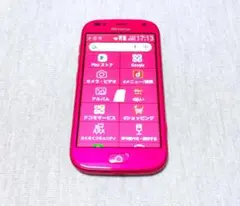 らくらくスマートフォン ピンク SIMフリー ワンセグ　r-3