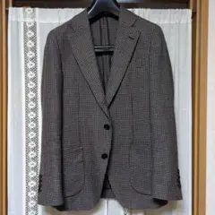 SUIT SELECT ブラウンハウンドトゥースジャケット　ほつれ有り