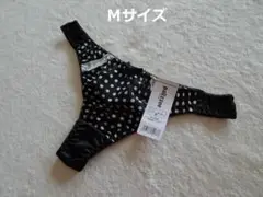 H806-4★【匿名配送】Tバックショーツ(ブラック系/水玉)M【複数購入割引有