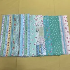 シーチング生地 松山敦子様 グリーン系6枚セット 108×50