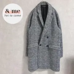 ZARA ザラ　チェスターコート　総柄　チェック　モノトーン ユニセックス
