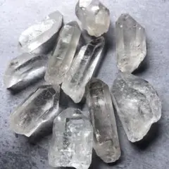 【残りわずか！虹入りあり！大特価】天然石　水晶　ポイント　原石　セット1