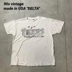 90sヴィンテージ USA製DELTAデルタ アートプリント　TEXAS XL