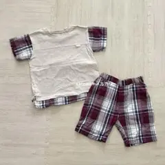 petit main セットアップ　半袖　ハーフパンツ　100 ①