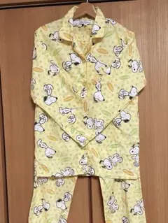 スヌーピーレディースパジャマ Mサイズ レモンイエロー