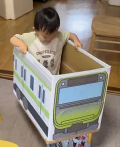 【手作り工作】山手線ごっこダンボール電車 子供用コスプレ・乗り物遊び