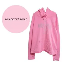 【ホリスター】HOLLISTER♡フード付パーカー♡裏起毛♡刺繍【L】体型カバー