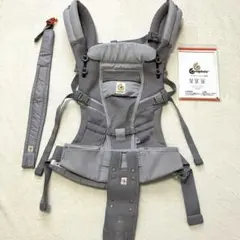 ergobaby エルゴベビー　抱っこ紐　メッシュ グレー　フード付き