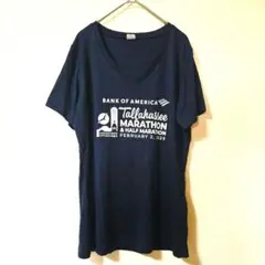 タラハシーマラソン 2025 VネックTシャツ BANK OF AMERICA