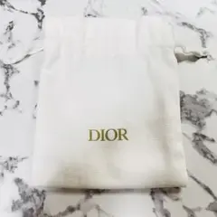 DIOR ディオール　巾着　ホワイト　白　小物入れ　化粧品　収納袋