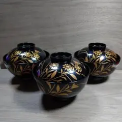 CK73 能登輪島塗 漆光堂謹製 流水菊 金蒔絵 黒塗吸物椀 九客 木箱 木製 2025年最新】漆光堂の人気アイテム - メルカリ