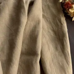 SALE❣️リネン生地 ハギレ モカ 幅130×90cm、80cmのセット
