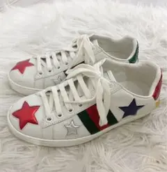 正規!超美品GUCCI★グッチ人気定番スニーカー★星柄!可愛い!サイズ23センチ