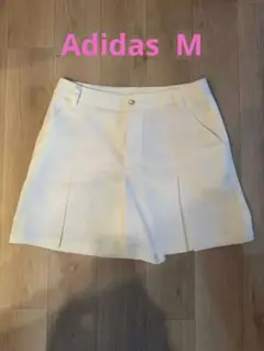 adidas ホワイト プリーツスカート M