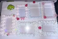 6枚セット 硬質ケースデコ ホイップデコ ケースデコ レースデコ トレカケース