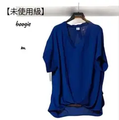 【未使用級】boogie ブラウス　シャツ　半袖　フレンチスリーブ　Mサイズ