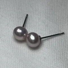 本真珠　パールピアス　淡水真珠　バロック　6mm〜 391