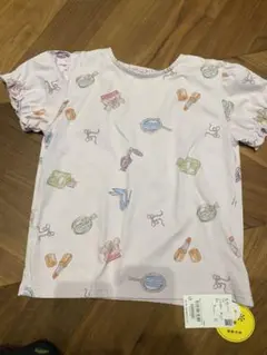 新品　ロペピクニック　接触冷感　カットソー　コスメ柄　ラベンダー　130
