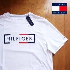 【新品】トミーヒルフィガー 25ss ボックスロゴ Tシャツ ホワイト М