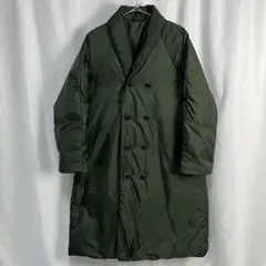 【極美品】45R ナイロン ダウンコート グリーン ダブルブレスト