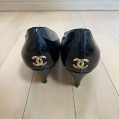 CHANEL✨シャネル ココマーク 35 レザー パンプス 黒 22.5