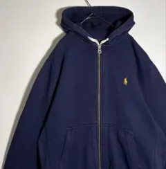 POLObyRalphLauren 刺繍ロゴ　裏起毛　ジップアップパーカー