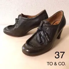 TOu0026CO. レースアップヒールローファー 美品 37