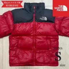 【処分価格】ノースフェイス アウター ヌプシジャケット レッドブラック S 在庫