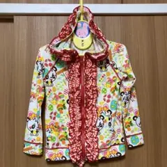 グランドスラム　グラグラ　ラッシュガード　フード付　長袖　総柄　110cm