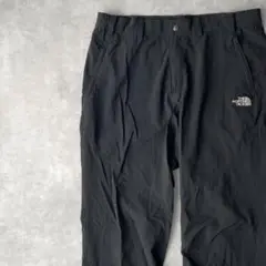 13609 THE NORTH FACE 刺繍ロゴ ナイロンパンツ 黒色