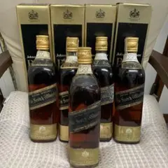 ☆未開栓☆ジョニーウォーカー 黒ラベル 760ml 5本セット 古酒 ウイスキー