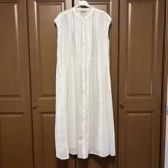 Le Melange ルメランジュ ノースリーブ ロングシャツ　ワンピース